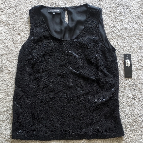 Jones New York Tops - NWT Jones New York Collection Black Lace Tank Size 12